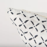 Jayden Cream w/ Black Print Linen Square Decorative Pillow Cover by Mercana at Eve Furniture