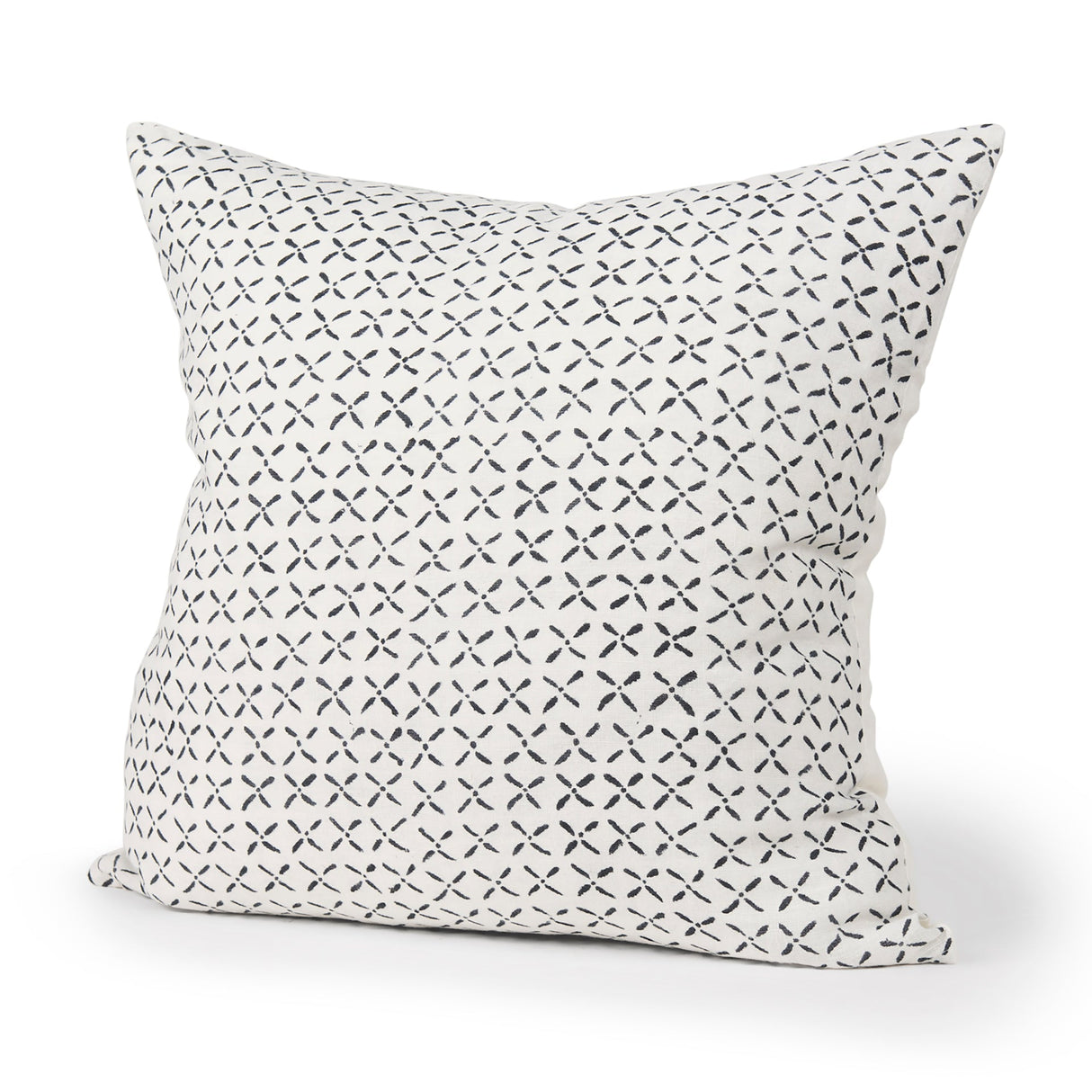 Jayden Cream w/ Black Print Linen Square Decorative Pillow Cover by Mercana at Eve Furniture