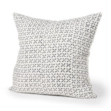 Jayden Cream w/ Black Print Linen Square Decorative Pillow Cover by Mercana at Eve Furniture