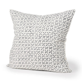 Jayden Cream w/ Black Print Linen Square Decorative Pillow Cover by Mercana at Eve Furniture