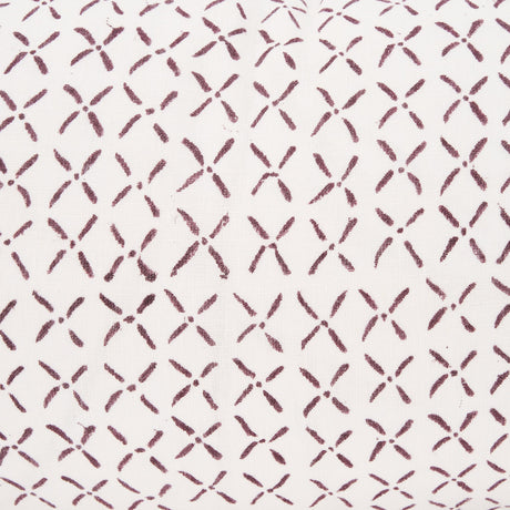 Jayden Cream w/ Merlot Print Linen Lumbar Decorative Pillow Cover by Mercana at Eve Furniture