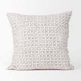 Jayden Cream w/ Merlot Print Linen Square Decorative Pillow Cover by Mercana at Eve Furniture