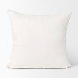 Jayden Cream w/ Merlot Print Linen Square Decorative Pillow Cover by Mercana at Eve Furniture