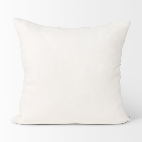 Jayden Cream w/ Merlot Print Linen Square Decorative Pillow Cover by Mercana at Eve Furniture