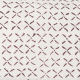 Jayden Cream w/ Merlot Print Linen Square Decorative Pillow Cover by Mercana at Eve Furniture