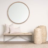 Jayden Cream w/ Merlot Print Linen Square Decorative Pillow Cover by Mercana at Eve Furniture