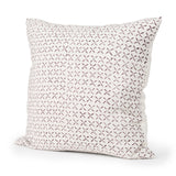 Jayden Cream w/ Merlot Print Linen Square Decorative Pillow Cover by Mercana at Eve Furniture
