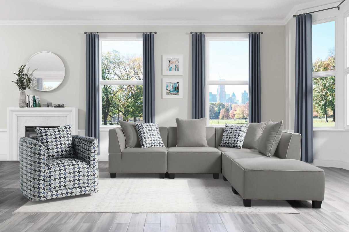 Jayilin Gray 4-Piece Modular Sectional by Homelegance at Eve Furniture