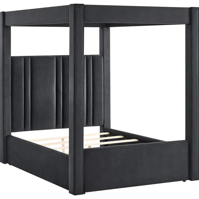 Jayla Upholstered Queen Canopy Bed by Crown Mark at Eve Furniture