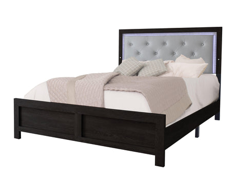 Jaylen Black LED Panel Bedroom Set by Crown Mark at Eve Furniture