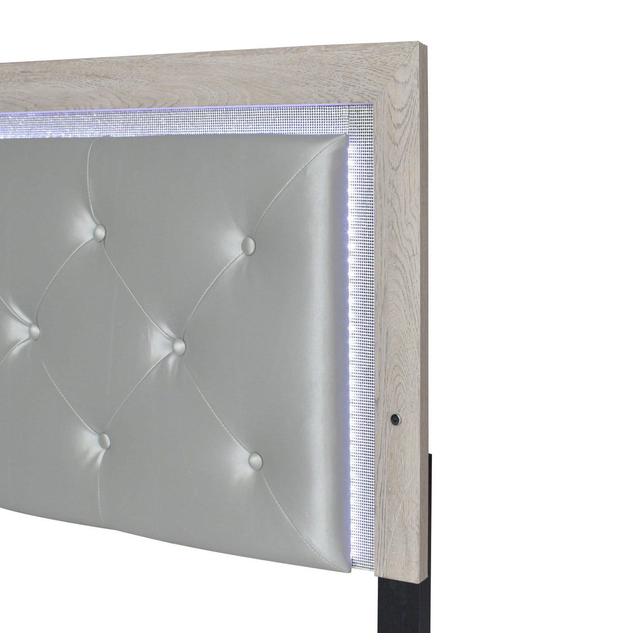 Jaylen Cream Queen LED Panel Bed by Crown Mark at Eve Furniture