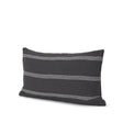 Jayme Gray and White Striped Cotton Decorative Lumbar Pillow Cover by Mercana at Eve Furniture