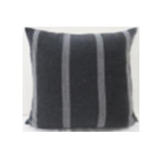 Jayme Gray/White Striped Cotton Lumbar Pillow Cover w/Filler, Set of 2 by Mercana at Eve Furniture