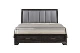 Jaymes Gray King Storage Platform Bed by Crown Mark at Eve Furniture