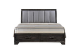 Jaymes Gray King Storage Platform Bed by Crown Mark at Eve Furniture