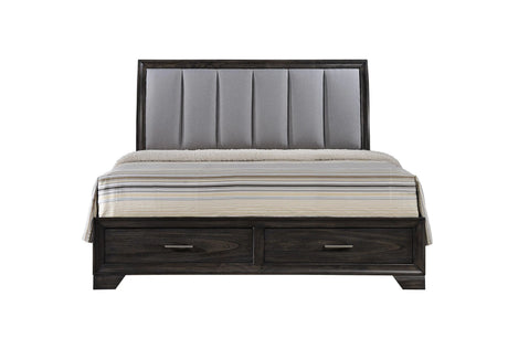 Jaymes Gray King Storage Platform Bed by Crown Mark at Eve Furniture