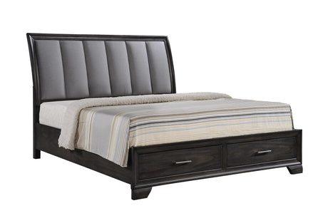 Jaymes Gray King Storage Platform Bed by Crown Mark at Eve Furniture