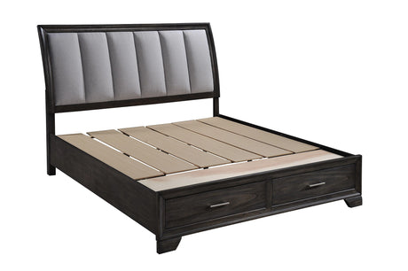 Jaymes Gray Queen Storage Platform Bed by Crown Mark at Eve Furniture