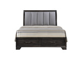 Jaymes Gray Queen Storage Platform Bed by Crown Mark at Eve Furniture