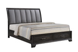 Jaymes Gray Queen Storage Platform Bed by Crown Mark at Eve Furniture