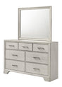 Jaymes White Mist Dresser Mirror by Crown Mark at Eve Furniture