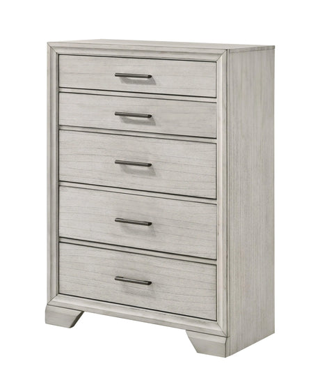 Jaymes White Mist Footboard Storage Platform Bedroom Set by Crown Mark at Eve Furniture