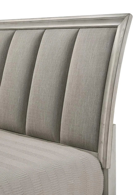 Jaymes White Mist King Footboard Storage Platform Bed by Crown Mark at Eve Furniture