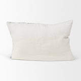 Jayne Cream w/ Indigo Print Linen Lumbar Decorative Pillow Cover by Mercana at Eve Furniture