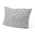 Jayne Cream w/ Indigo Print Linen Lumbar Decorative Pillow Cover by Mercana at Eve Furniture