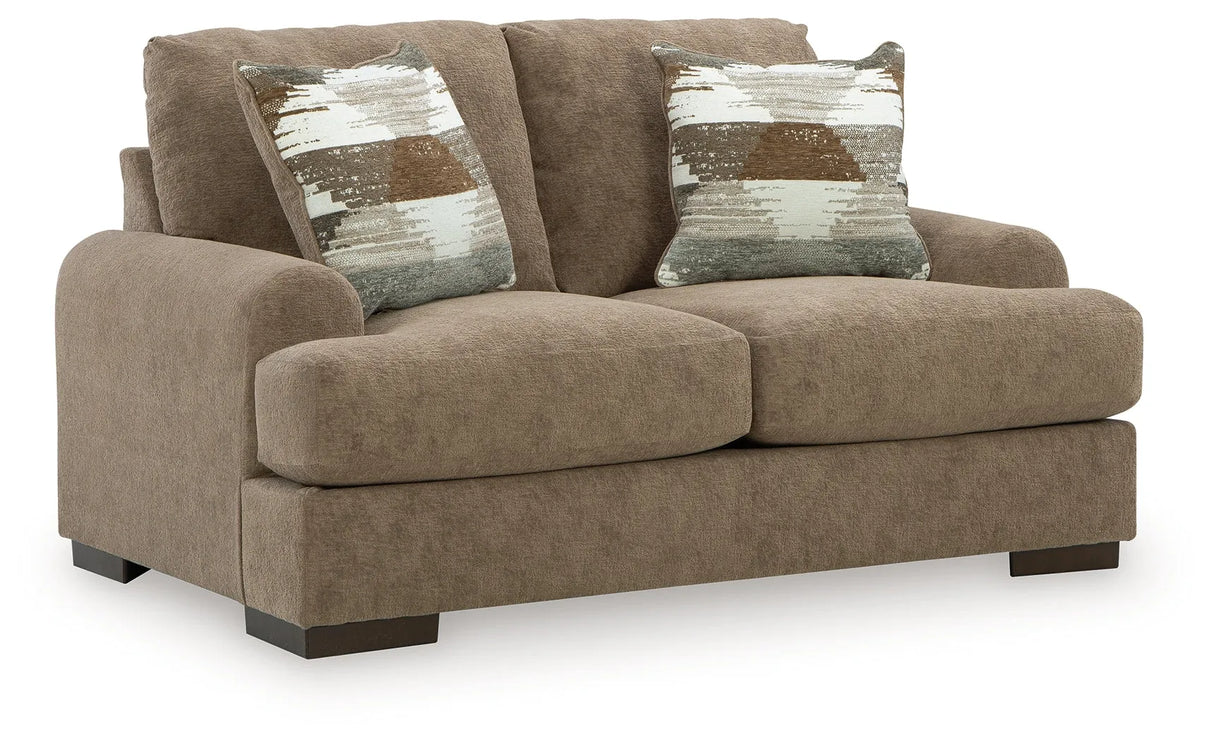 Jayne Park Pecan Loveseat by Ashley at Eve Furniture