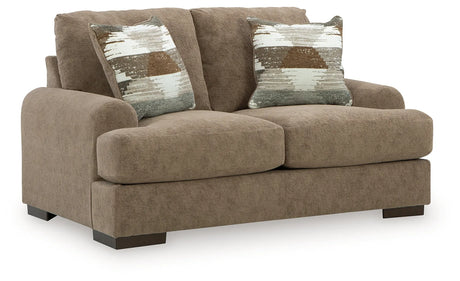 Jayne Park Pecan Loveseat by Ashley at Eve Furniture