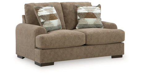Jayne Park Pecan Loveseat by Ashley at Eve Furniture