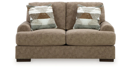 Jayne Park Pecan Loveseat by Ashley at Eve Furniture