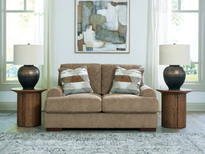 Jayne Park Pecan Loveseat by Ashley at Eve Furniture
