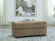 Jayne Park Pecan Ottoman by Ashley at Eve Furniture