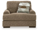 Jayne Park Pecan Oversized Chair by Ashley at Eve Furniture