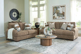 Jayne Park Pecan Sofa and Loveseat by Ashley at Eve Furniture