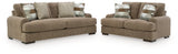 Jayne Park Pecan Sofa and Loveseat by Ashley at Eve Furniture