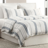 Jayson Blue Stripe Linen Cashmere Duvet Collection by Classic Home at Eve Furniture