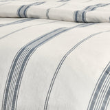 Jayson Blue Stripe Linen Cashmere Duvet Collection by Classic Home at Eve Furniture