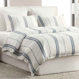Jayson Blue Stripe Linen Cashmere Duvet Collection by Classic Home at Eve Furniture