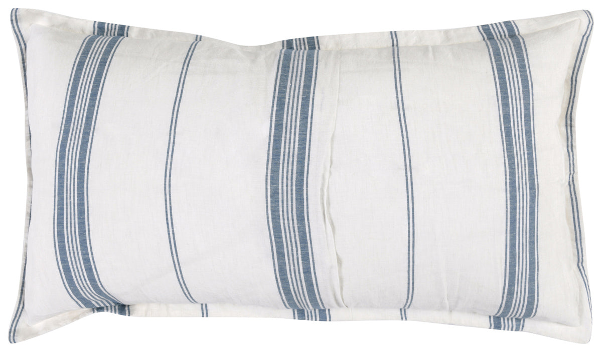 Jayson Blue Stripe Linen Cashmere Duvet Collection by Classic Home at Eve Furniture