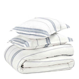 Jayson Blue Stripe Linen Cashmere Duvet Collection by Classic Home at Eve Furniture