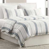 Jayson Blue Stripe Linen Cashmere Duvet Collection by Classic Home at Eve Furniture