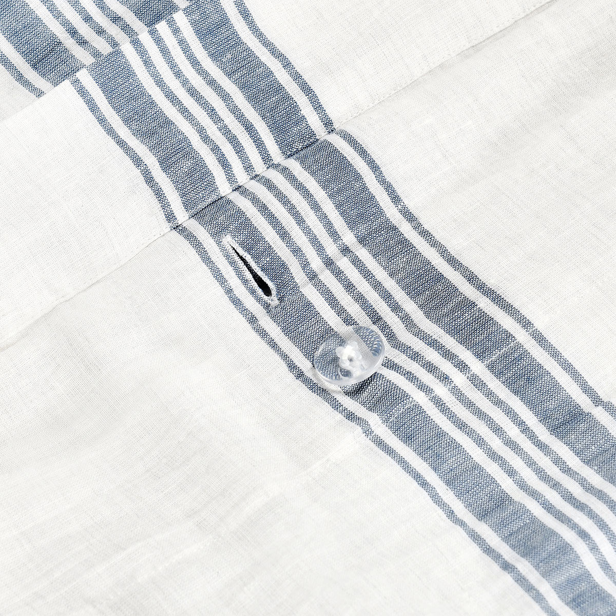 Jayson Blue Stripe Linen Cashmere Duvet Collection by Classic Home at Eve Furniture