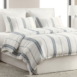 Jayson Blue Stripe Linen Cashmere Duvet Collection by Classic Home at Eve Furniture