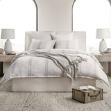 Jayson Gray Stripe Linen Cashmere Duvet Collection by Classic Home at Eve Furniture