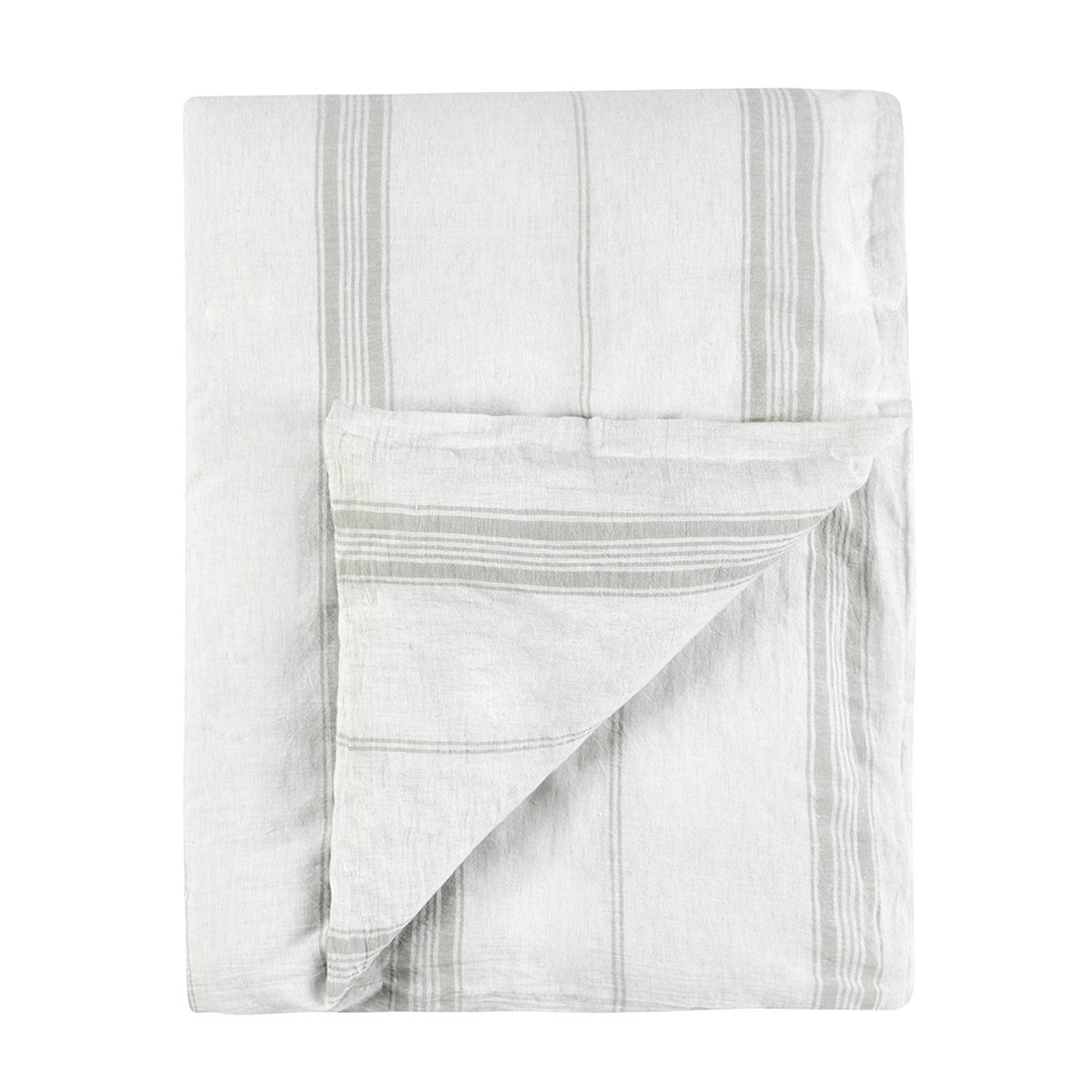 Jayson Gray Stripe Linen Cashmere Duvet Collection by Classic Home at Eve Furniture