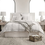 Jayson Gray Stripe Linen Cashmere Duvet Collection by Classic Home at Eve Furniture
