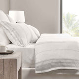 Jayson Gray Stripe Linen Cashmere Duvet Collection by Classic Home at Eve Furniture